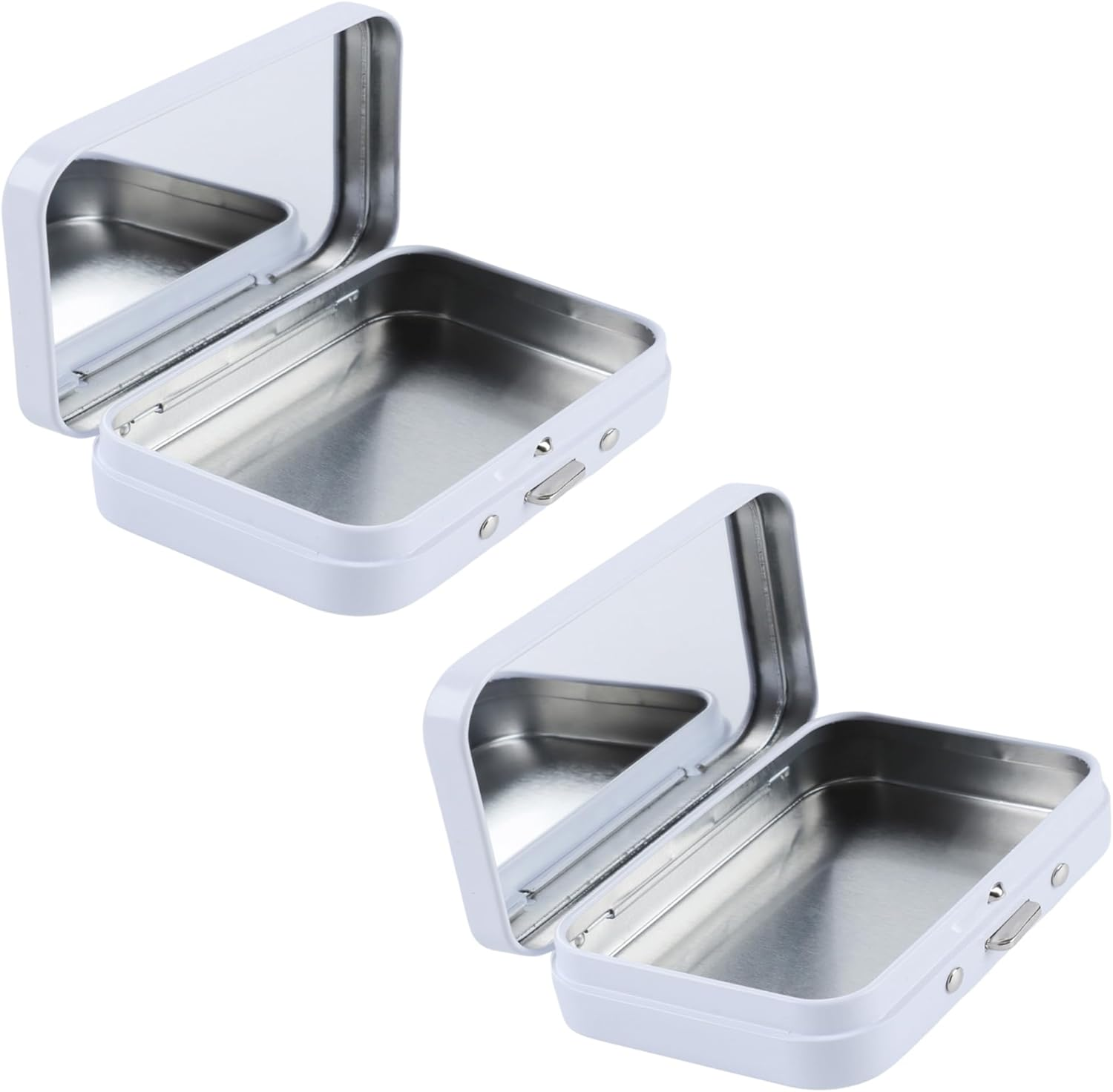 2Pcs Dental Floss Picks Dispenser, Portable Dental Floss Case with Mirror, Quick Refill Floss Pick Holder Storage Case for Travel Purse Accessories (Black)