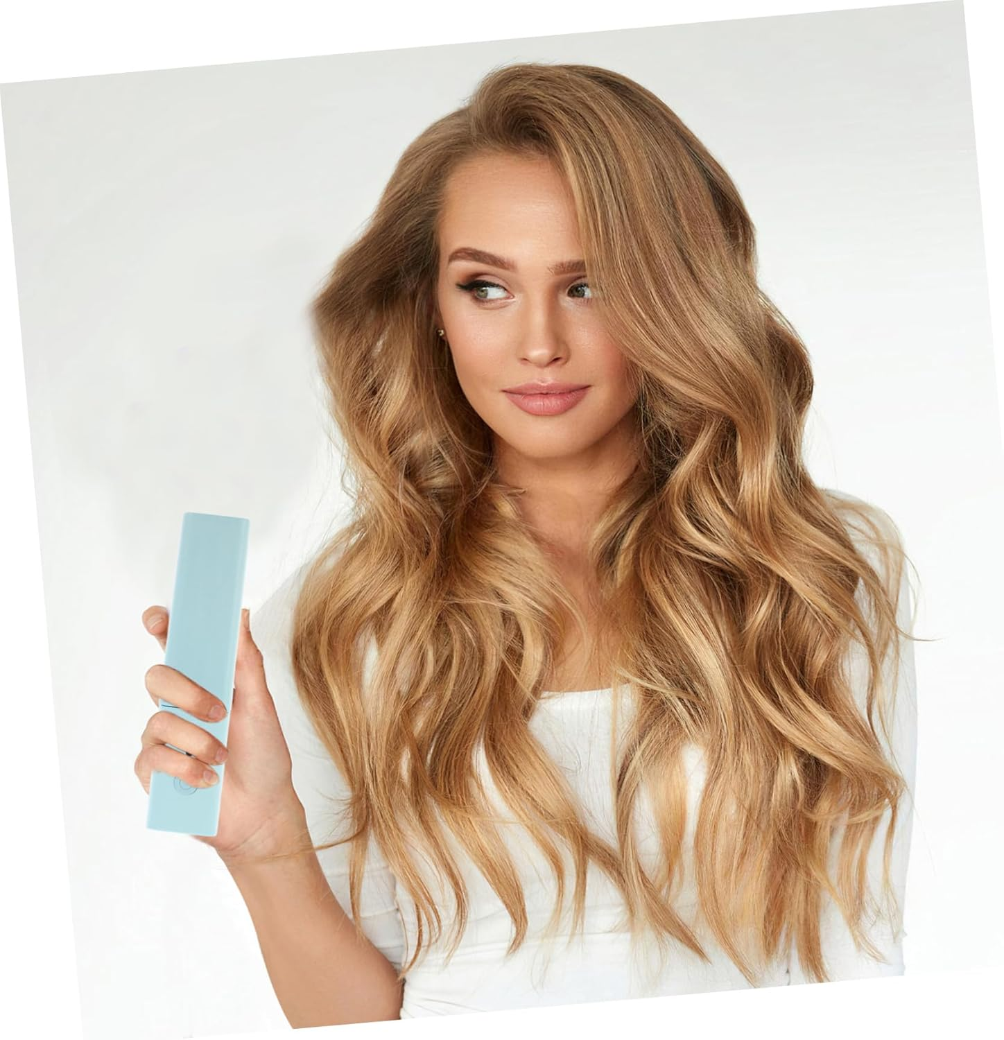 ARTSEWPLY Mini Hair Straightener Curling Iron Travel Hair Styling Tool Portable Usb Curling Wand for Women and Curler image number 6