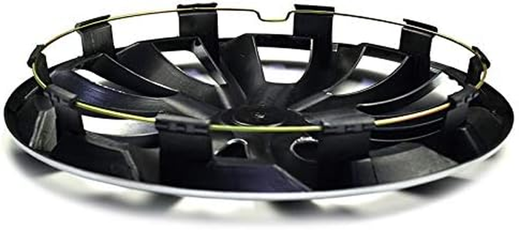 QXKSPG ABS 1 Piece 14" Wheel Hub Cap Cover R14 Rim Center Cover 10 Wheel Spoke Clip on Hubcap Car Refit Wheel Trims Set image number 1