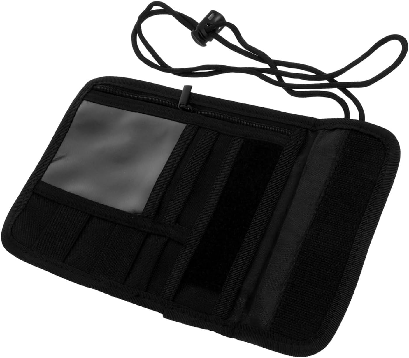 HOUDERCO Travel Passport Holder Pouch with Lanyard Compact Wallet for Cards Cash for Hiking Fishing Cycling Versatile Neck Wallet for Outdoor Activities image number 1