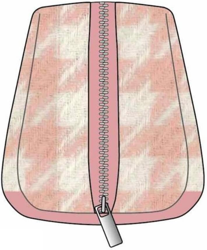 K Company KTC-SP-PK Hello Kitty (Houndstooth Series) Square Pouch, Pink, H 3.3 X W 6.9 X D 3.3 Inches (85 X 175 X 83 Mm) image number 2