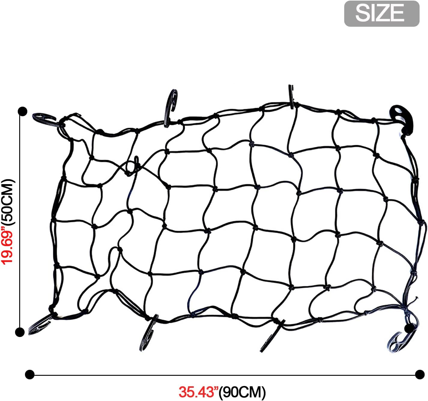 Collapsible Wagon Cargo Net 35In X 20In High Elastic for Utility Carts,Garden Cart,Beach Cart,Folding Trolley Cart,Shopping Cart