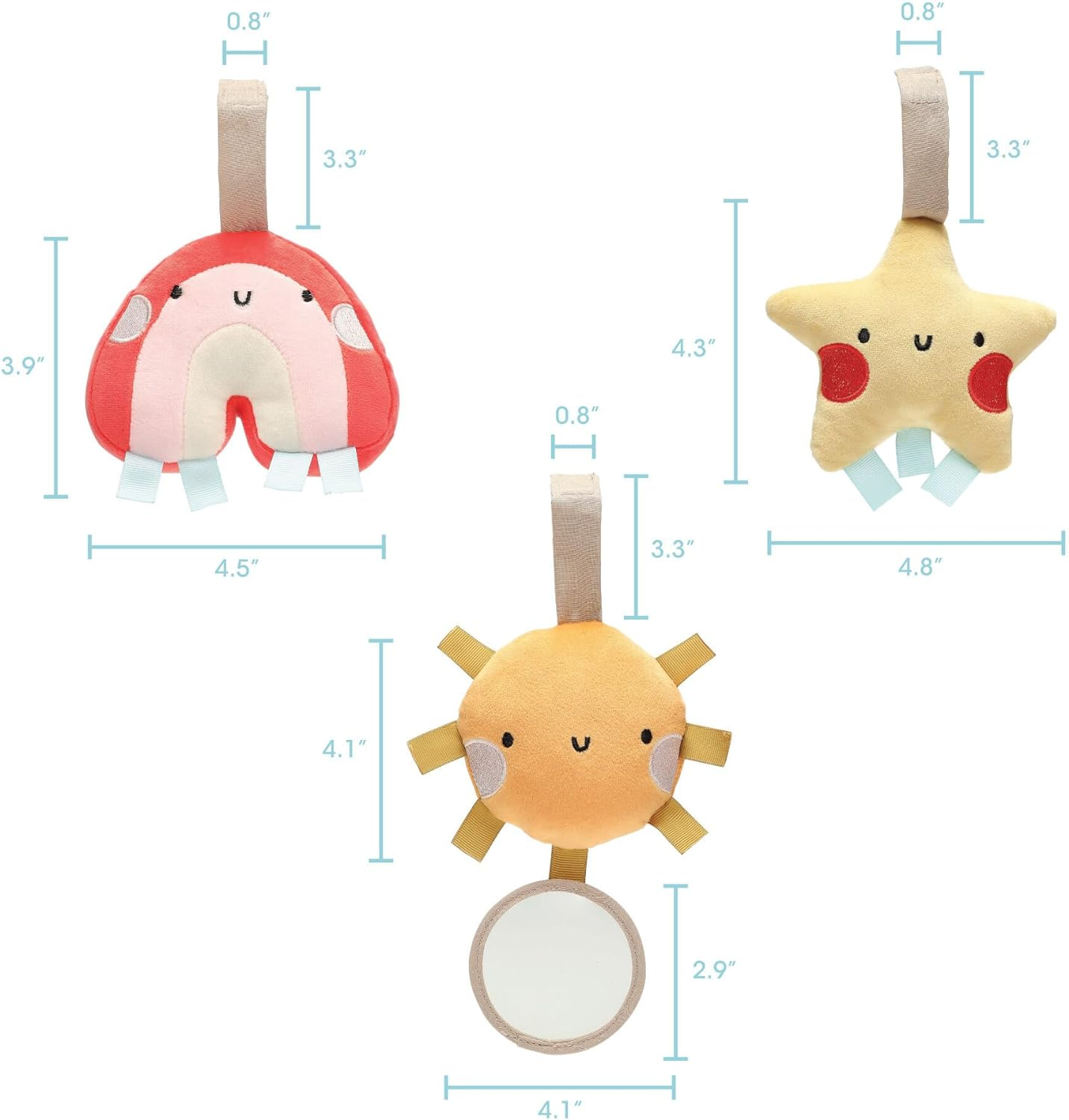 Pearhead Stroller Toy Set of 3 - Rainbow image number 3