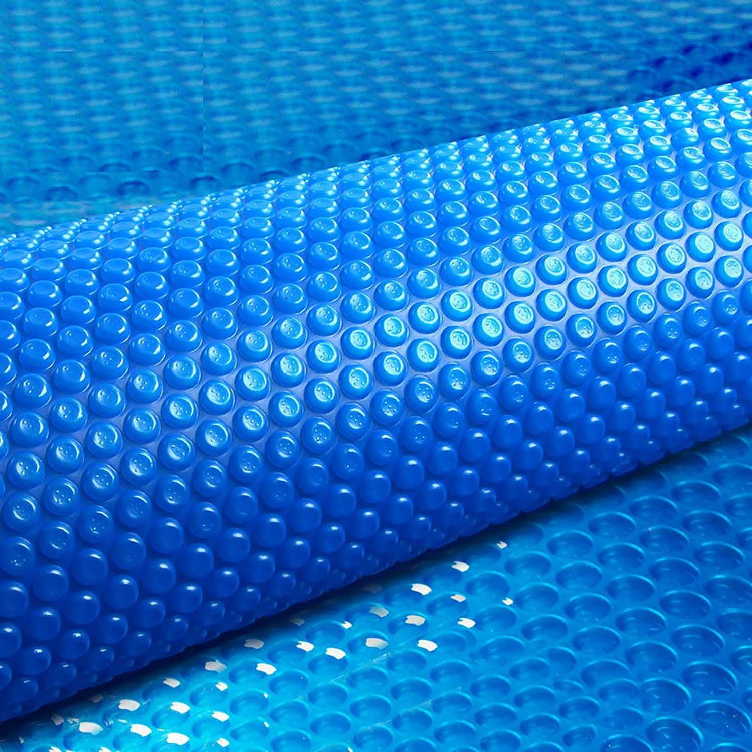 Aquabuddy Pool Cover Blue 8X4.2M 500 Micron Swimming Pools Covers, above Ground Rollers, Bubble Blanket Heater Garden Blankets Summer Rectangle Outdoor