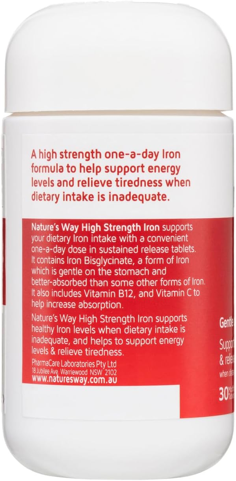 Nature'S Way High Strength Modified Release Iron 30 Tablets