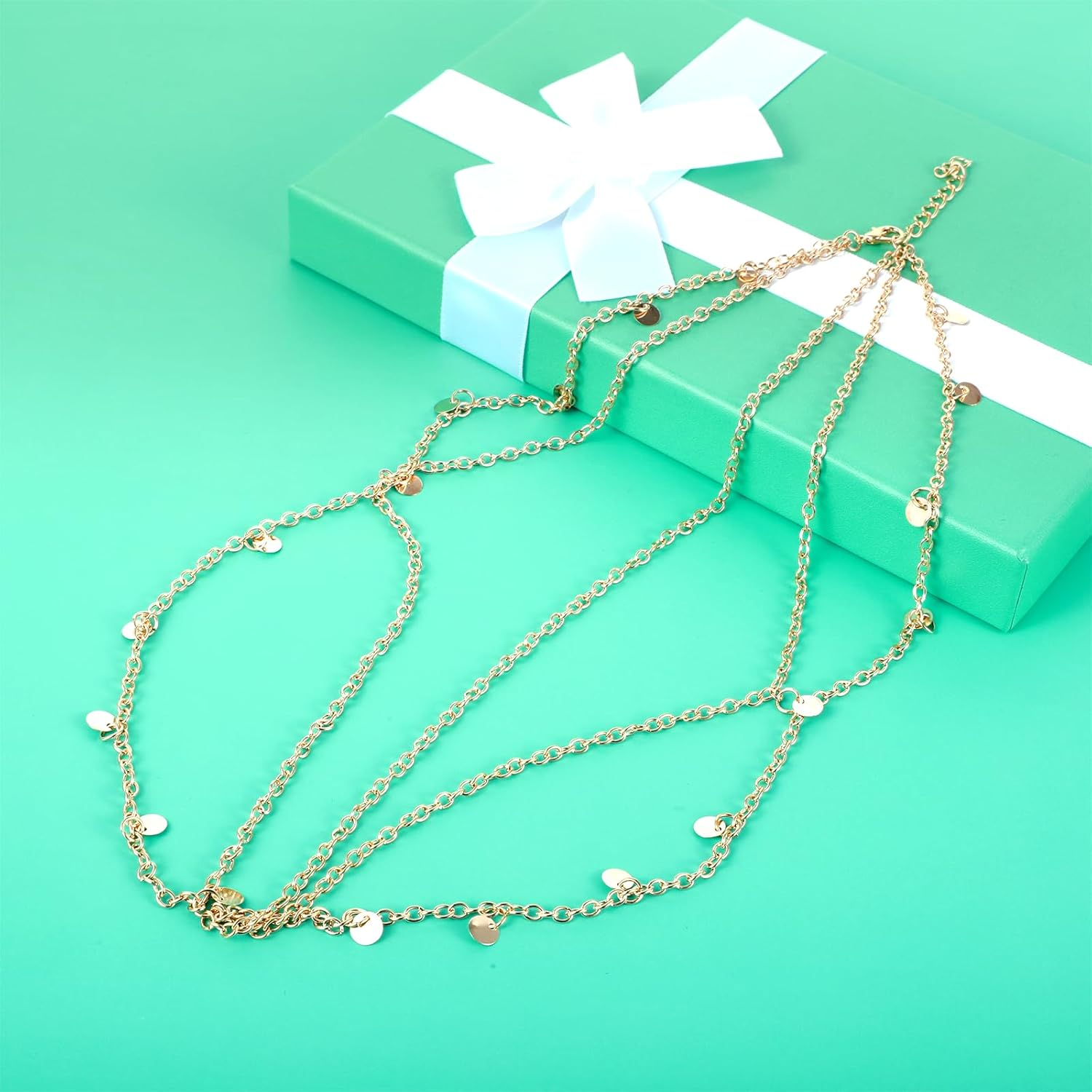 Women'S Gold Headpiece with Sequins Boho Tassel Hair Chain Festival Jewellery Wedding Bridal Hair Accessories Golden Headpiece for Women and Girls image number 5