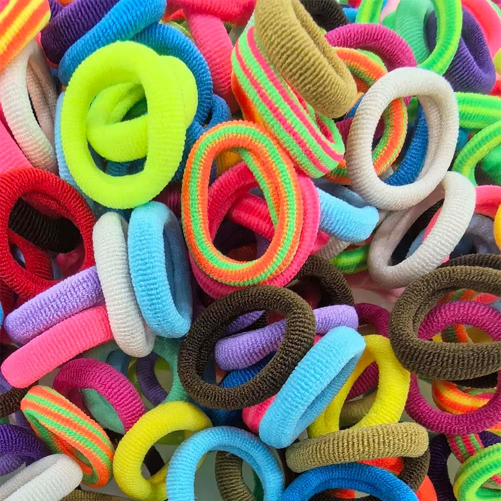 500Pcs Baby Hair Ties, Betterjonny Elastic Hair Rubber Bands24 Colors Candy Cotton Seamless Hair Ties Soft Ponytail Holder Multicolor Small Hair Accessories for Kids, Newborn Girls, Toddler image number 3