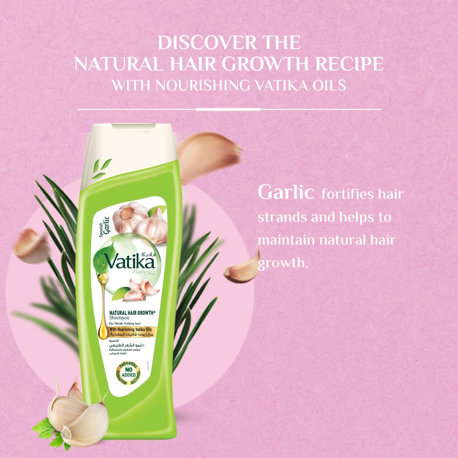 Vatika Garlic Shampoo, 400 Ml image number 3