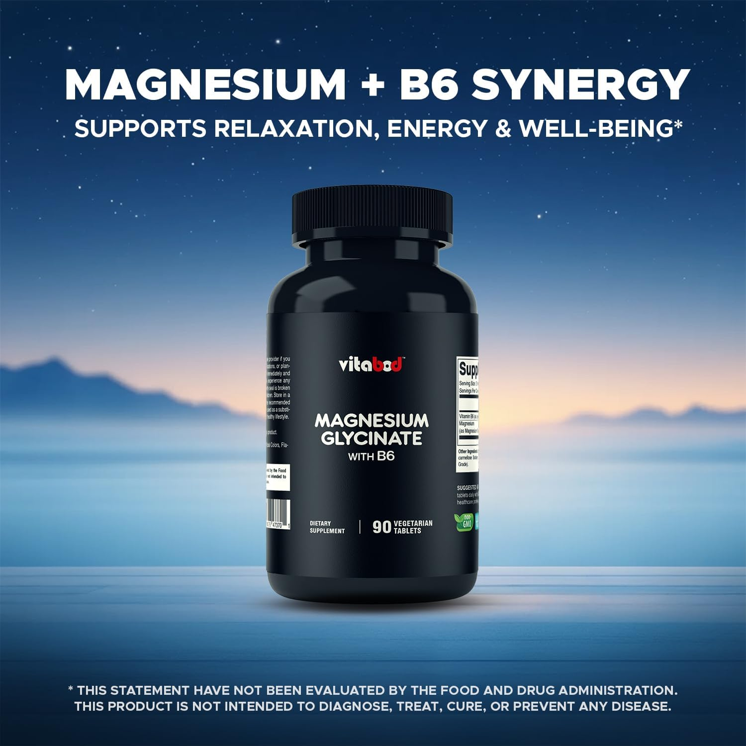 Magnesium Glycinate 10000 Mg per Serving - 90 Vegetarian Tablets - (Equal to 300Mg Magnesium) - Pure Magnesium Supplement - Chelated Form - Supports Muscle, Joint, and Heart Health image number 5