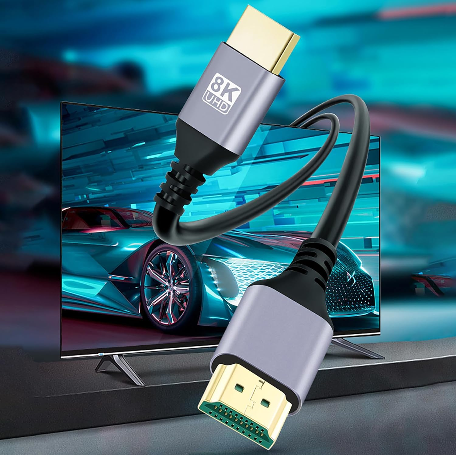 Tunghey Ultra Thin HDMI Cables, Slim & Flexible Soft 8K 4K HDMI to HDMI Cable (HDMI Cord) Support 4K@120Hz 8K@60Hz 48Gbps for Ro-Ku Tv/Hdtv/Ps5/Blu-Ray/Pc Monitor/Projector (0.5M) - 1M image number 5