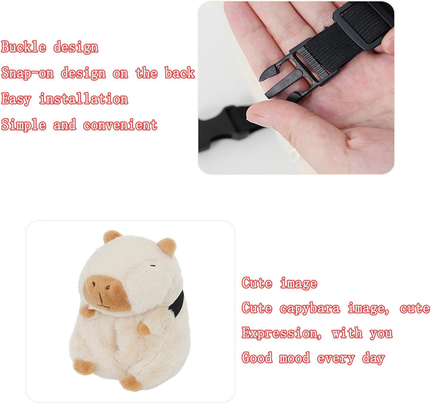 Yharnamite Plush Car Tissue Holder, Capybara Plush Car Tissue Paper Holder, Portable Cartoon Plush Paper Tissue Box Holder for Car, SUV, Truck (Beige) image number 3