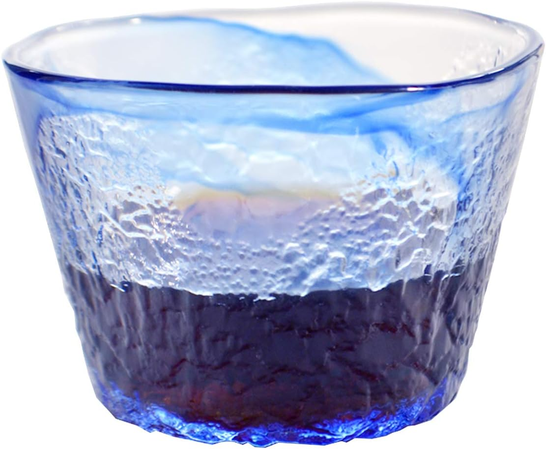 Toyo Sasaki Glass P-43315-F/B-JAN Buckwheat Boaguchi Blue, Approx. Diameter 3.6 X 2.6 Inches (9.2 X 6.5 Cm), Rush Blue, Tsuyu Pot, Made in Japan, Dishwasher Safe image number 2