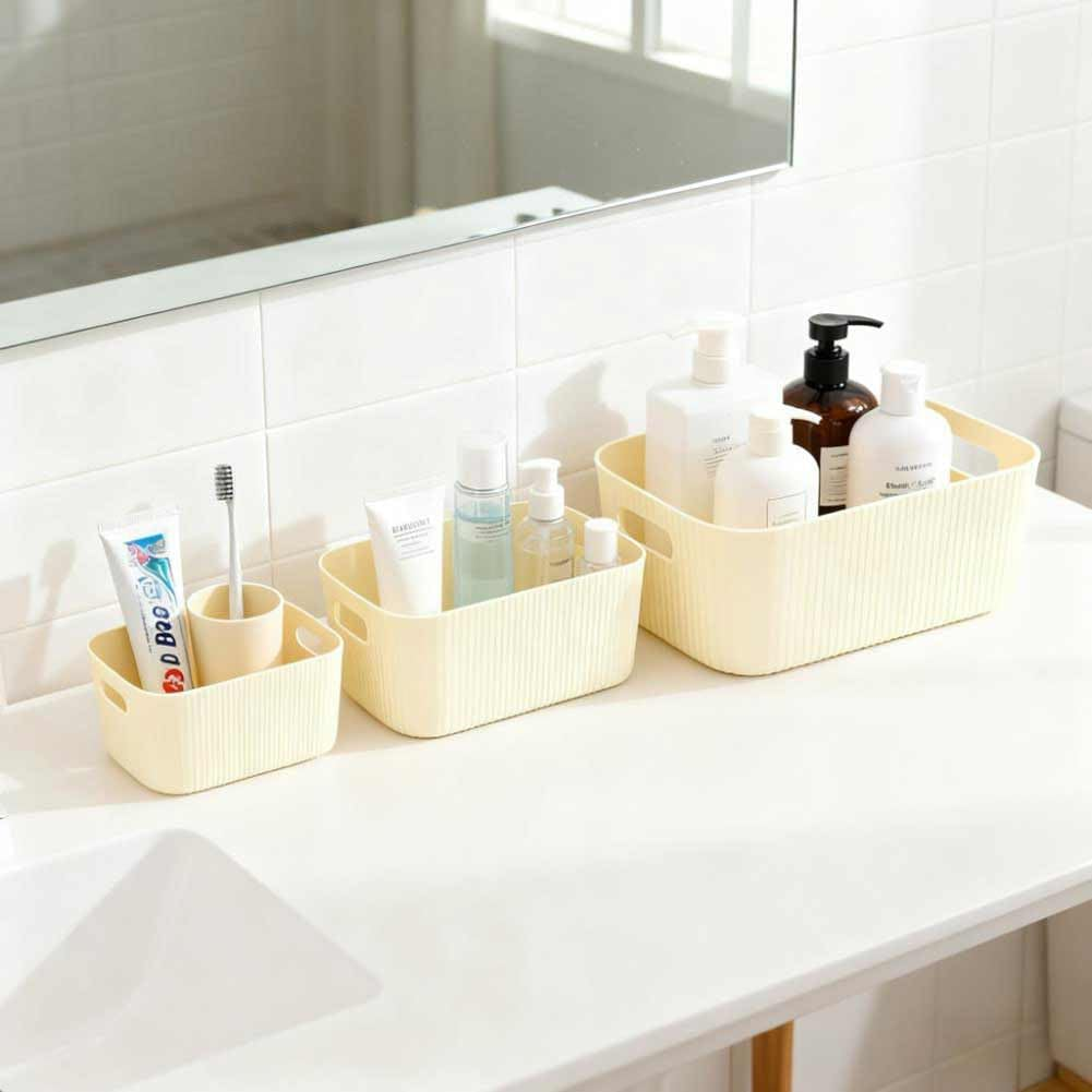 12 Pack Plastic Storage Bins Basket Toy Organizers and Storage Bins for Home Cupboard Kitchen Bathroom Office Pantry Organization image number 3