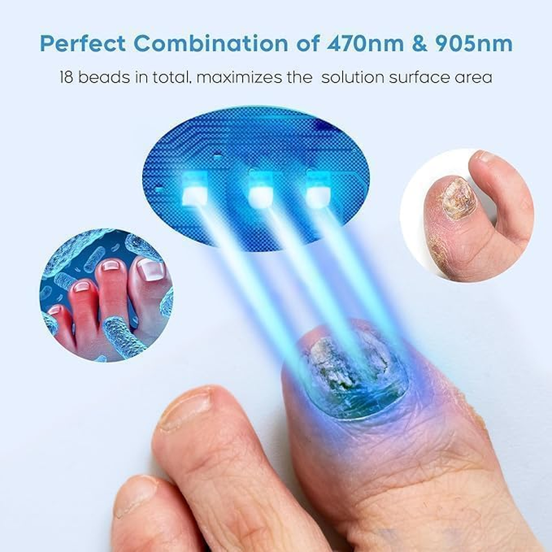 UV Nail Lamp 45W Nail Fungus Laser Treatment LED Light Device, Toenail Fungus Treatments, Effectively Addressing Weak and Damaged, Nail Repair Solution for Damaged and Discolored Nails