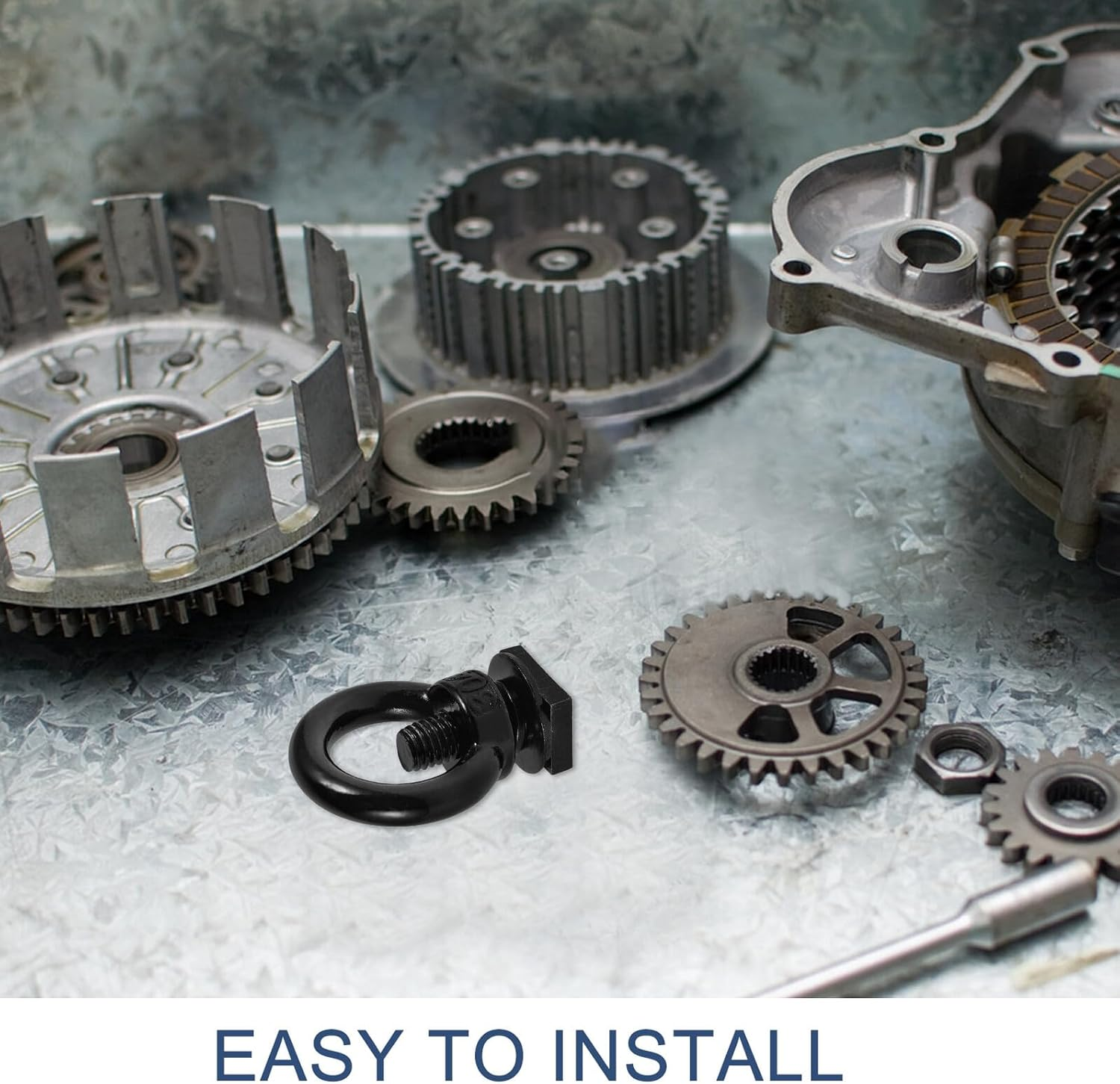 Heavy Duty T Slot Roof Rack Bolt down M8 Black T Track Accessories Kayak Tie down Eye Hook for Vehicle Luggage Carrier and Roof Platform Mount image number 2