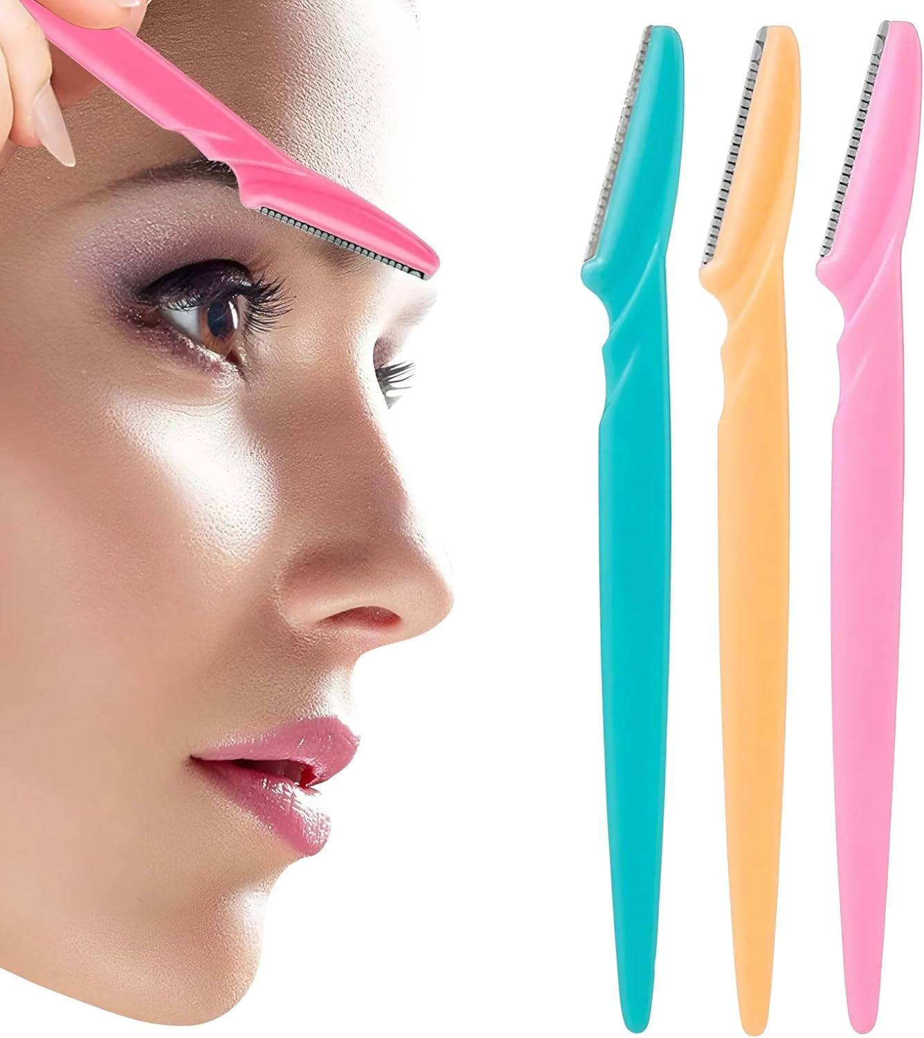 EZONEDEAL Eyebrow Razors Shaper Facial Hair Remover Face Shaver Face Razor Trimmer Safety Facial Razor Exfoliating Tool,Multipurpose Exfoliating Dermaplaning Tool Eyebrow Razor for Women Men image number 1