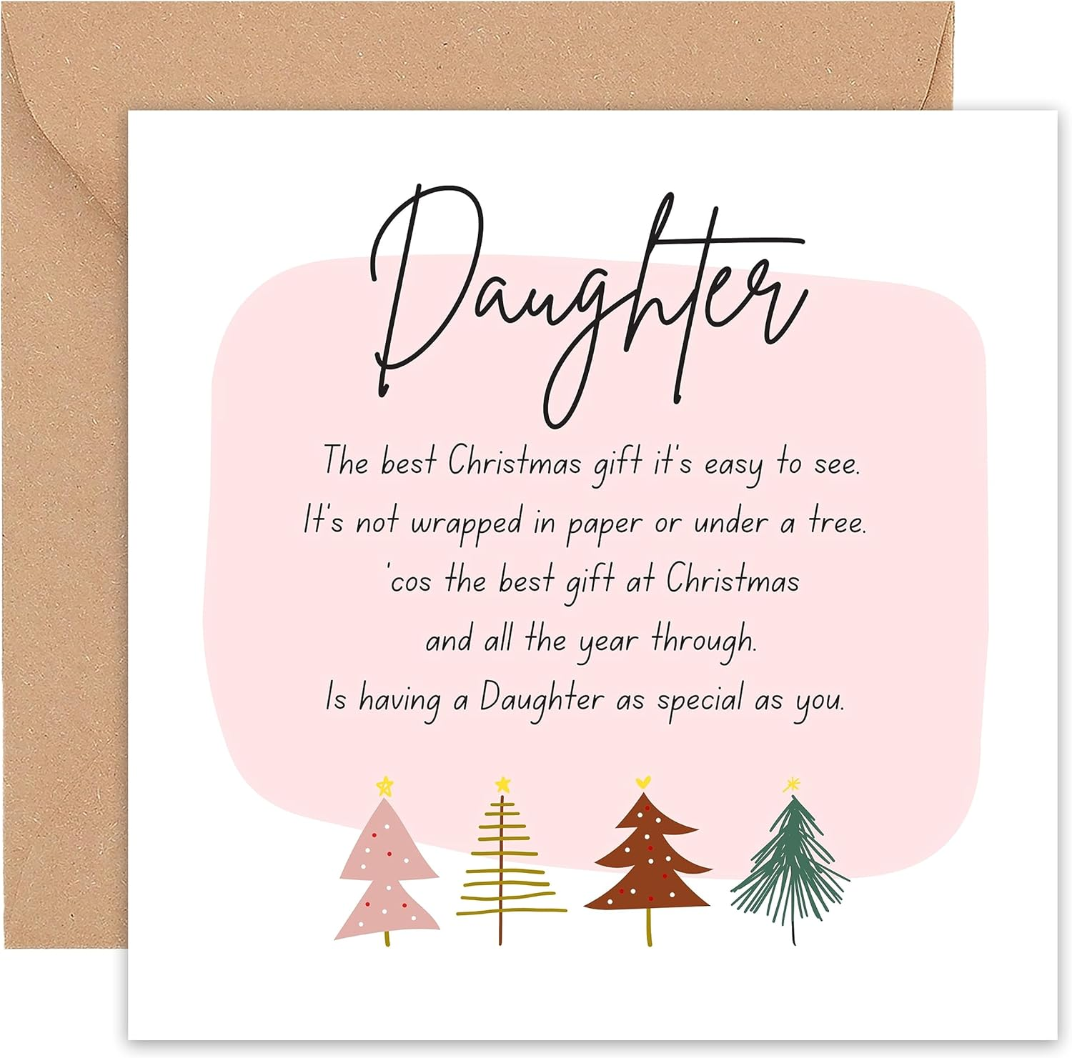 Felbridge Studio - Daughter Christmas Cards - Christmas Cards for Daughter - Xmas Card for Daughter - Funny Adult Special Sentimental - Girls Teenage Baby Girl - 14Cm/5.5"