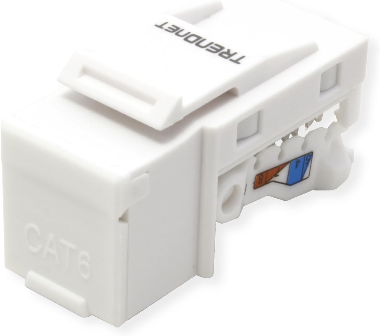 Trendnet Cat6 RJ45 Keystone Jack 50-Pack Bundle, TC-K50C6, Compatible with Cat5/Cat5E/Cat6 Cabling, Use with the TC-KP24 or TC-KP48 Blank Keystone Patch Panels(Sold Separately) White image number 3