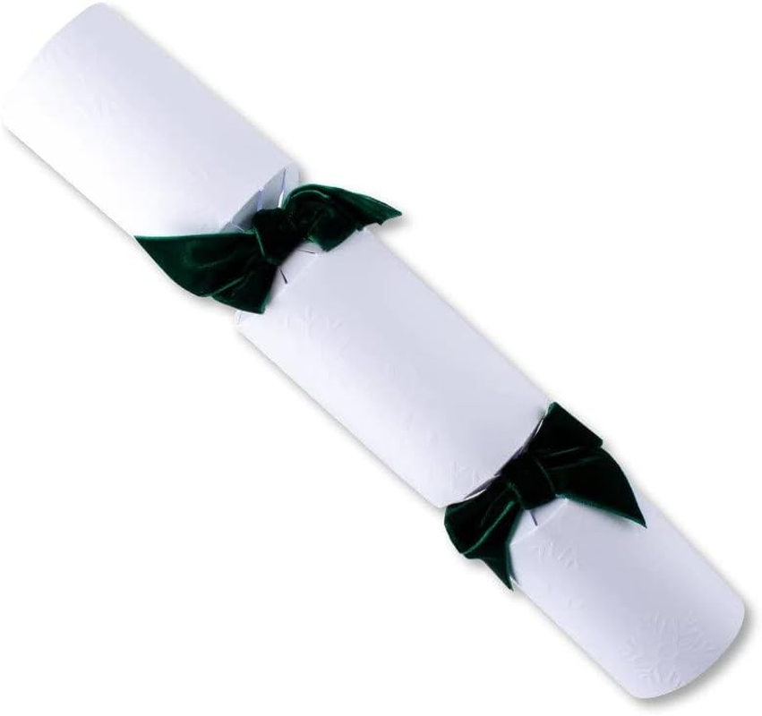 Luxury, Christmas Snowfall | Handmade Crackers | Navy Blue Bow | Pack of 8 image number 1