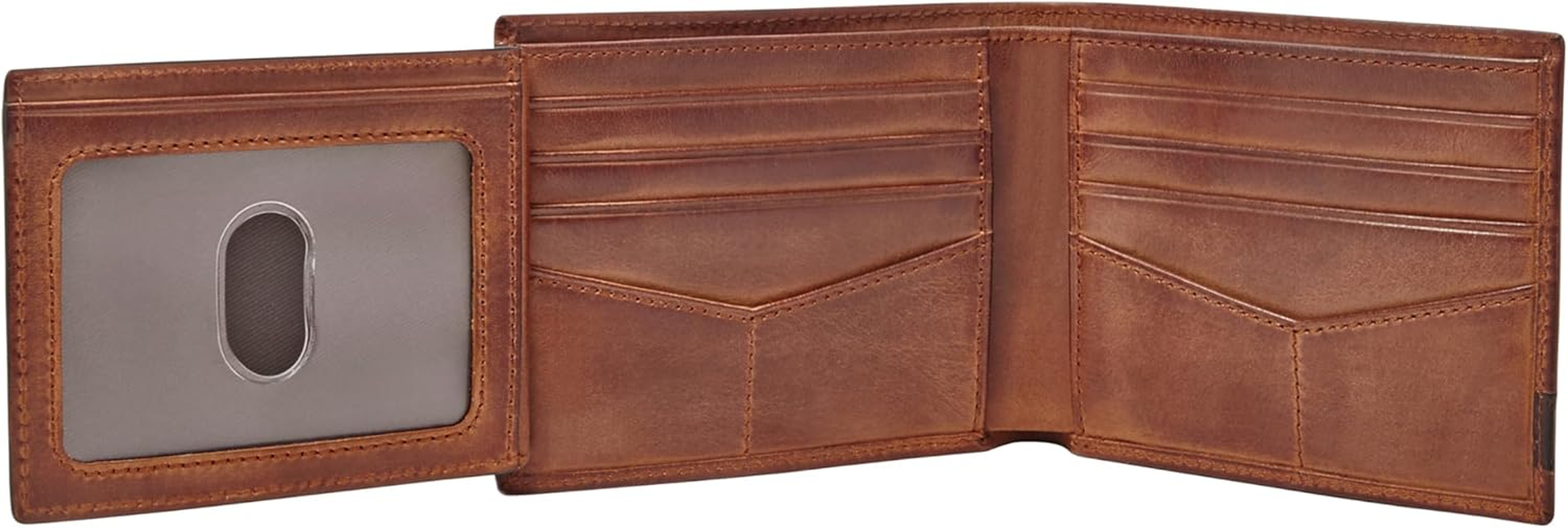 Fossil Men'S Quinn Bifold with Flip Id - Brown image number 6