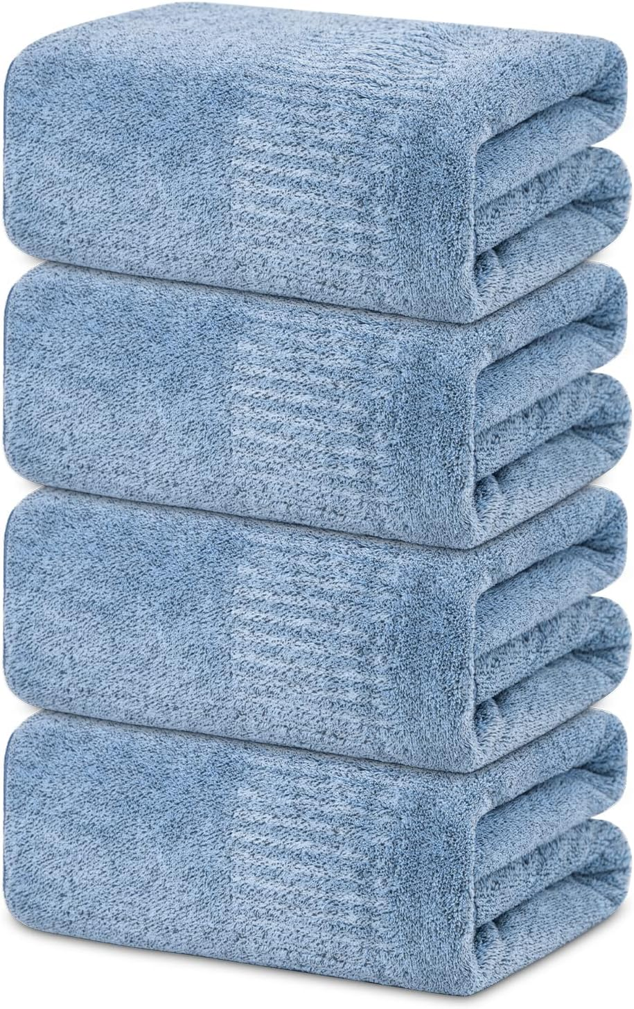 SEISSO Bath Towels Set of 4, 88&times;160 CM Bath Sheet Super Absorbent & Lightweight Quick Drying Oversized Bath Towel for Beach, Travel, Gym, Sauna, Camp, Pool (Grey)