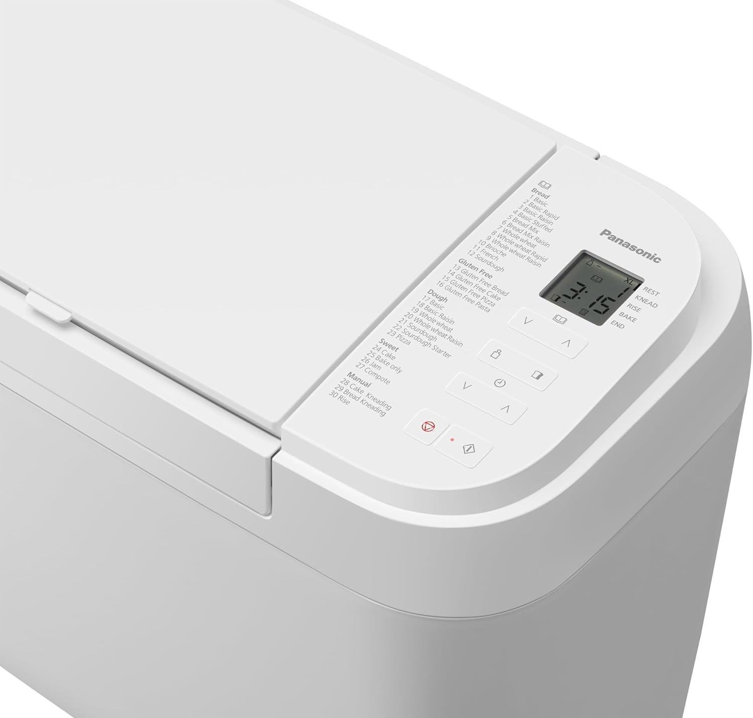 Panasonic Automatic Bread Maker with Fruit & Nut Dispenser, 30 Auto Programmes, Gluten Free Modes, White (SD-R2530WST) image number 1