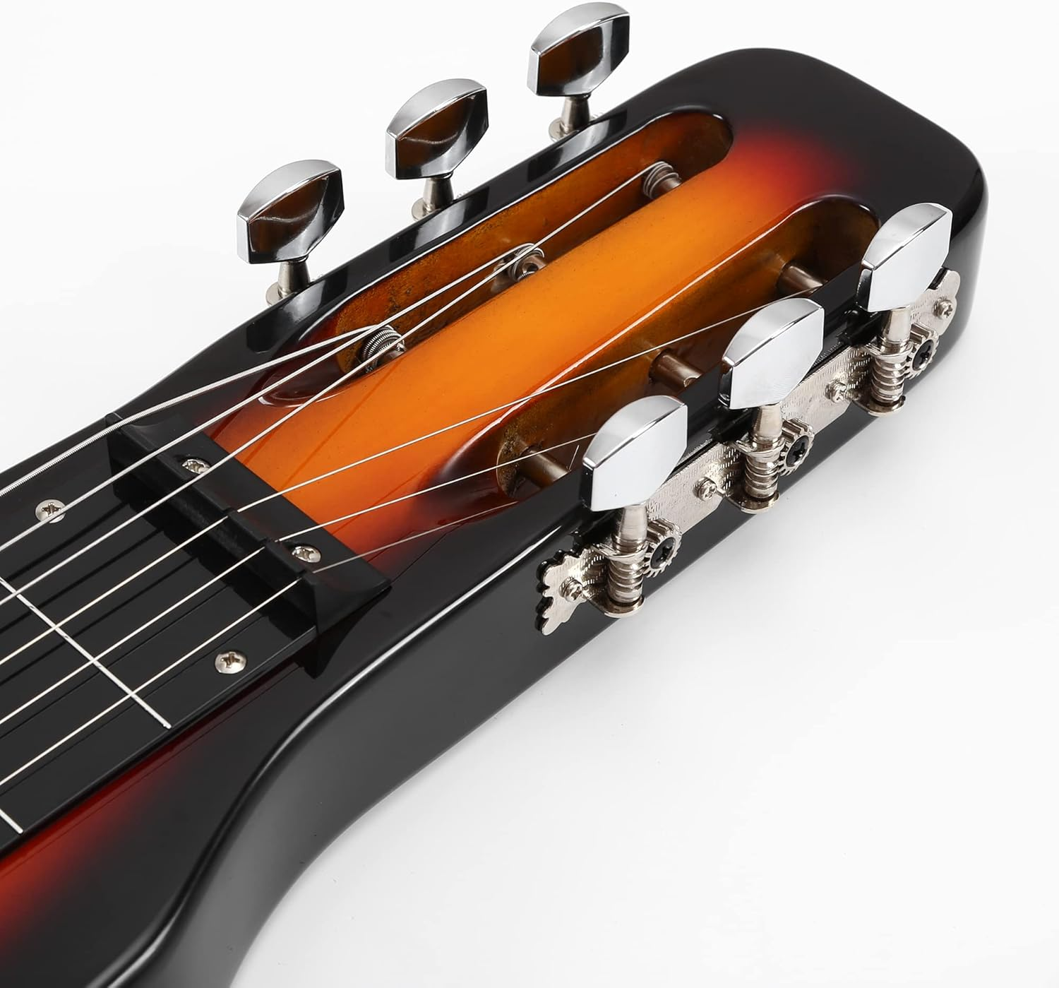 Batking Lap Steel Guitar 6 String Slotted Head Stock Electric Slide Guitars with Gigbag Sunbrust image number 3