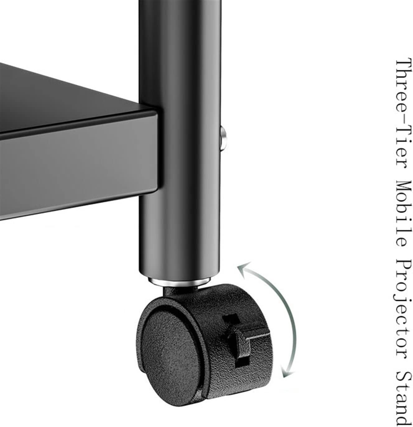 Projector Mount Projector Stand Mobile Four-Wheeled Cart Home Projector Shelf Home Living Room Office Conference Room Universal Pulley Projector Rack Universal Projector Stand image number 6