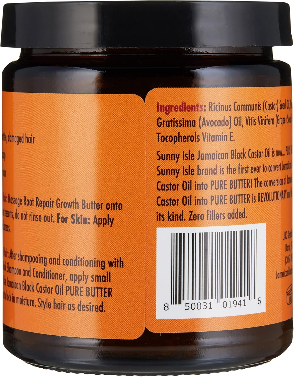 Sunny Isle Jamaican Black Castor Oil Root Repair Growth Butter 8Oz | Restores & Revitalizes ALL Damaged Hair Types | Nutrient-Rich, Stimulates Hair Growth | Fights Dry, Itchy, Flaky Scalp image number 6