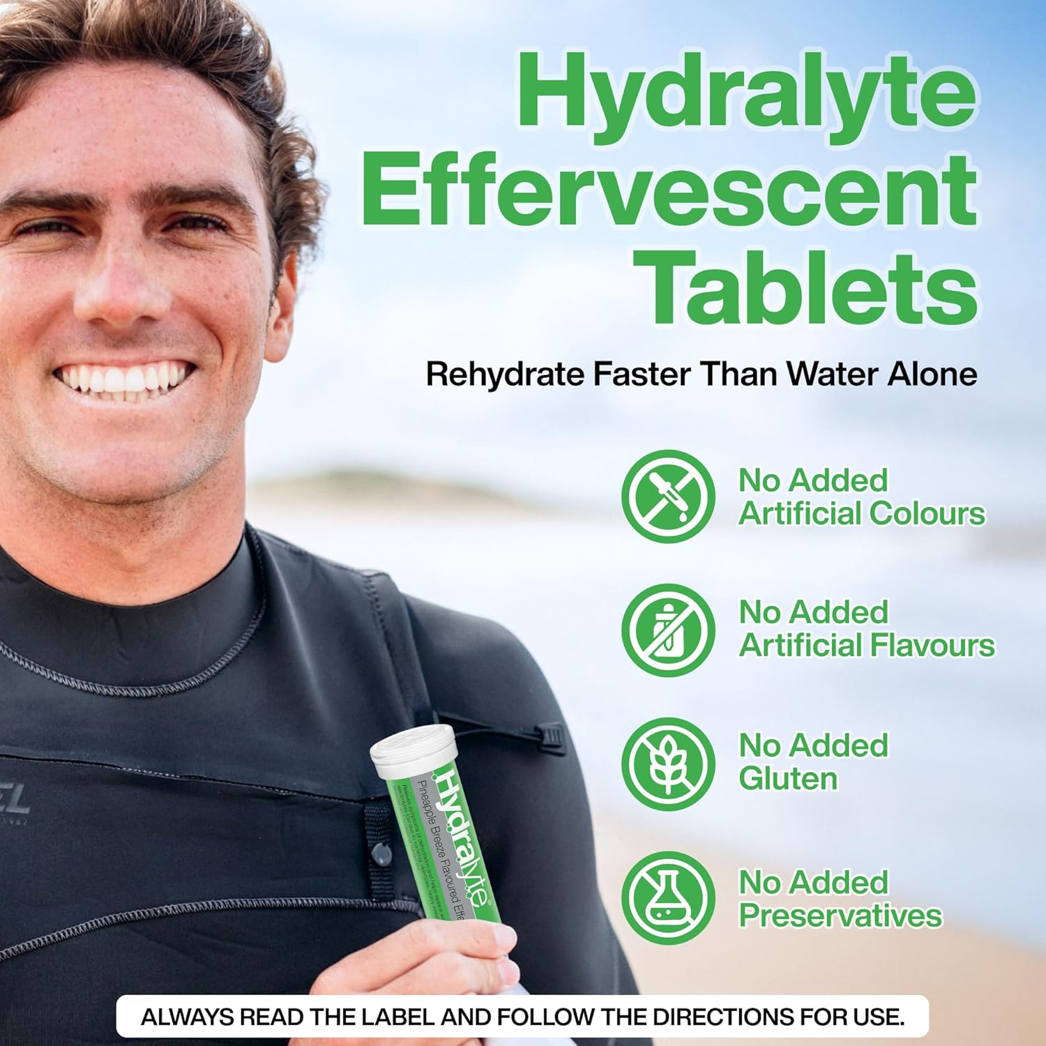 Hydralyte Pineapple Flavoured Effervescent Electrolyte 20 Tablets - Great for Running, Sports & Daily Hydration - Convenient & Self-Dissolving Tablets.
