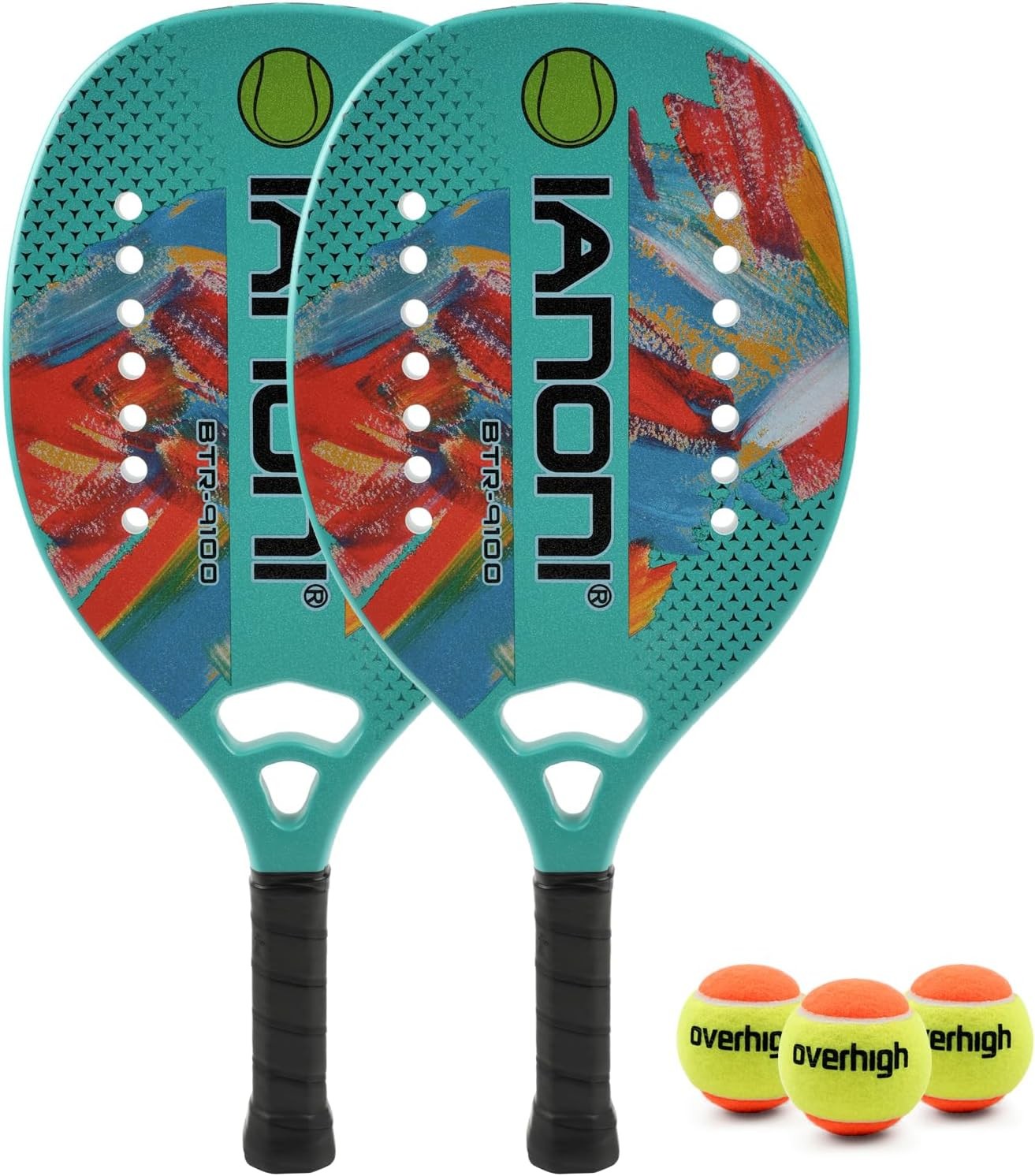 Beach Tennis Paddle Beach Tennis Racket Carbon Fiber with EVA Memory Foam Core Tennis Paddles