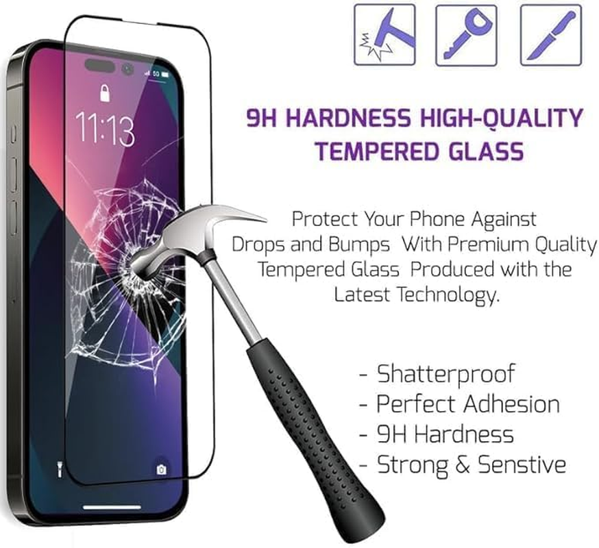 FOR Iphone 17/16/15 PRO MAX plus Screen Protector (2 Pack), HD Tempered Glass 9H Hardness, Anti-Scratch, Bubble-Free Installation Frame, Anti-Fingerprint, Case Friendly Screen Guard for Iphone plus Models image number 1