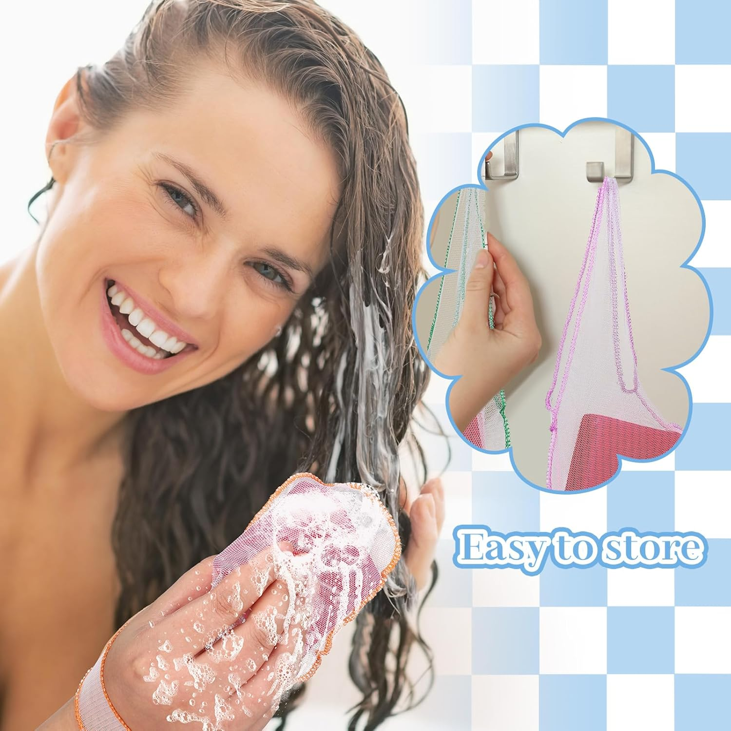 Cosblank 8 Pcs Soap Bar Saver Bag to Preserve Soap Mesh Pouch for Shower Body Wash Conditioner Shampoo Bar Holder, 8 Colors image number 6