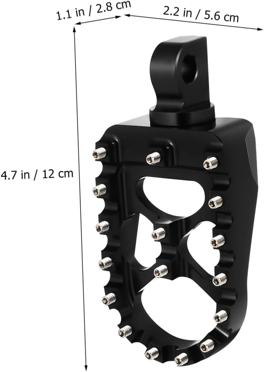 ULTECHNOVO 1Pair Motorcycle Foot Pegs Aluminium Alloy High Strength Dirt Bike Footrests with Enhanced Grip Stability for Comfortable Riding Easy Installation Wide Compatibility image number 5