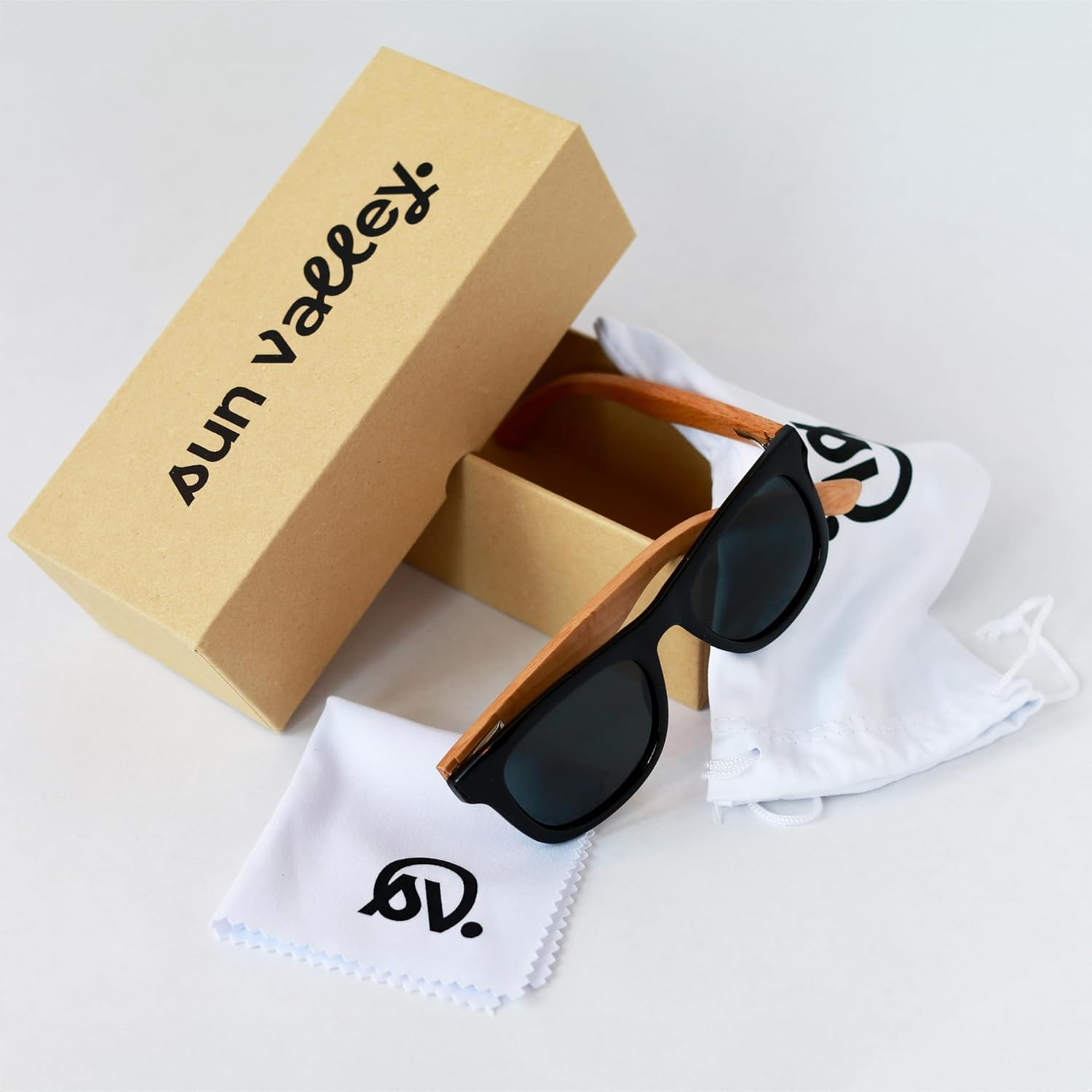 Sun Valley Kids Polarized Sunglasses Wood Frame Mirrored for Boys & Girls with UV Protection image number 3