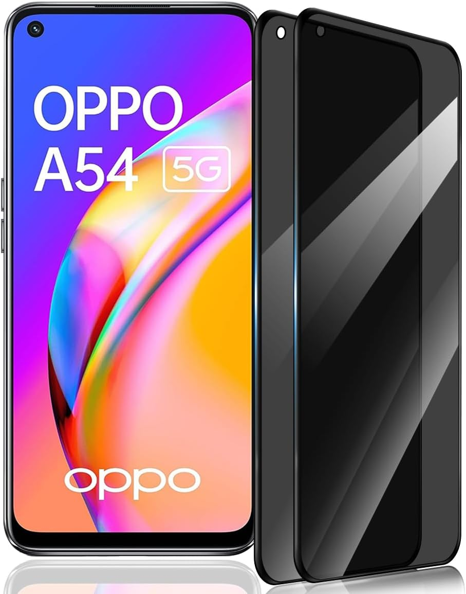 Gelaasso Pack of 2 Screen Protectors Compatible with Oppo A54 5G/A74 5G Tempered Glass Protection, 9H Hardness, Anti-Scratch, Anti-Spy Film, Privacy Screen Protector for Oppo A54 5G/A74 5G Privacy image number 5
