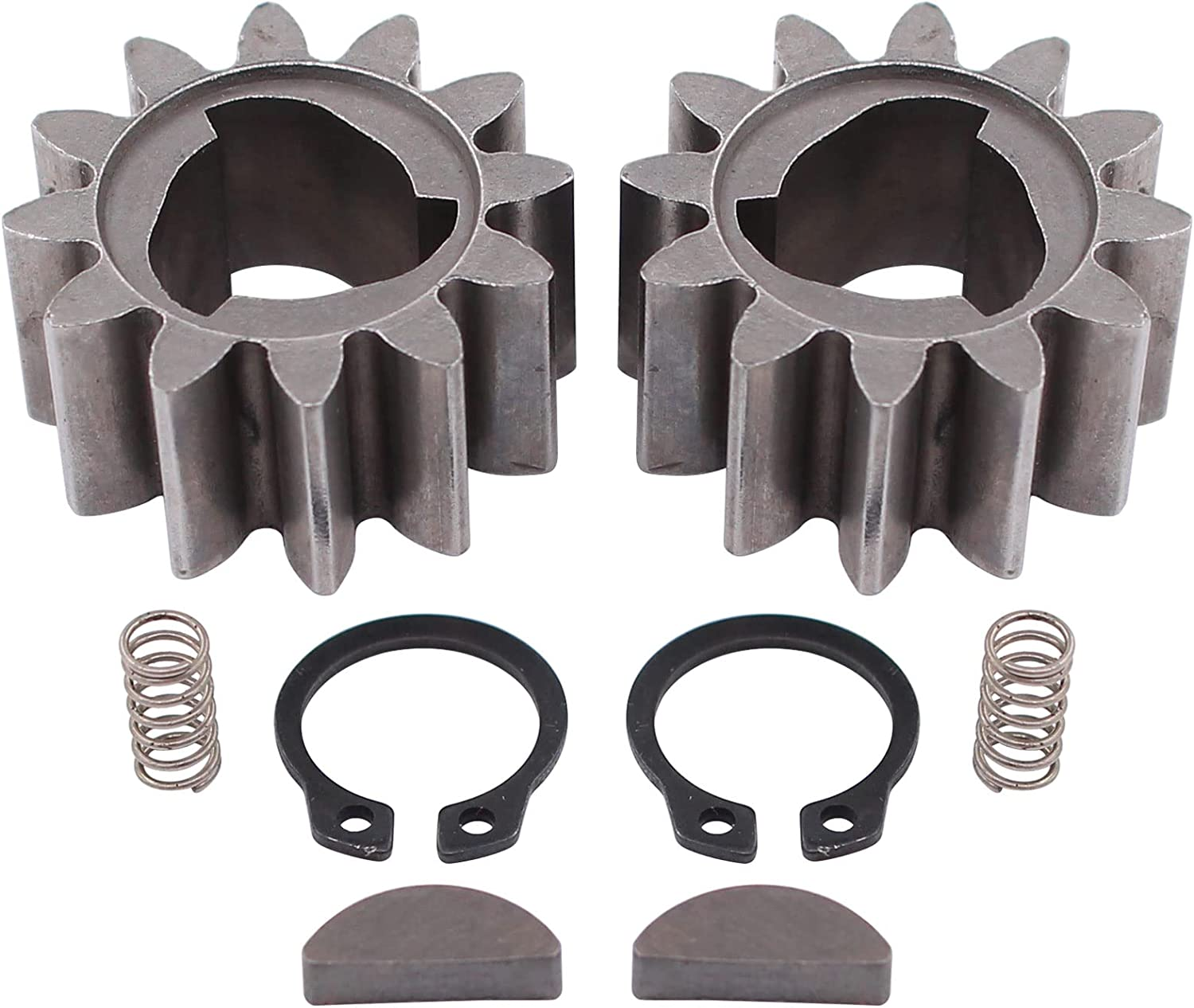 Applianpar 12 Teeth Drive Gear Kit for Honda HRR216 HRS216 Lawn Mower 12T Pinion Gear 42661-VE2-800 42672-VE2-800 Keys Springs Clips image number 3