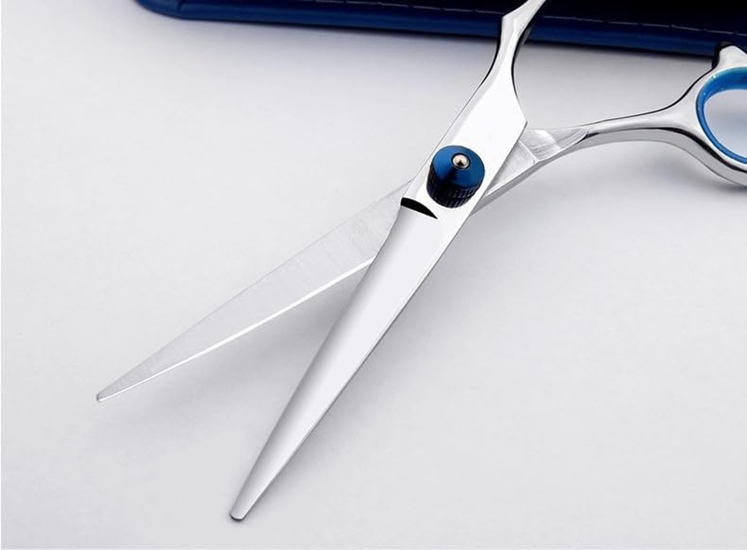 Professional 10 Pcs 6 Inch Barber Hair Cutting Thinning Scissors Set with Cape and Brush image number 5