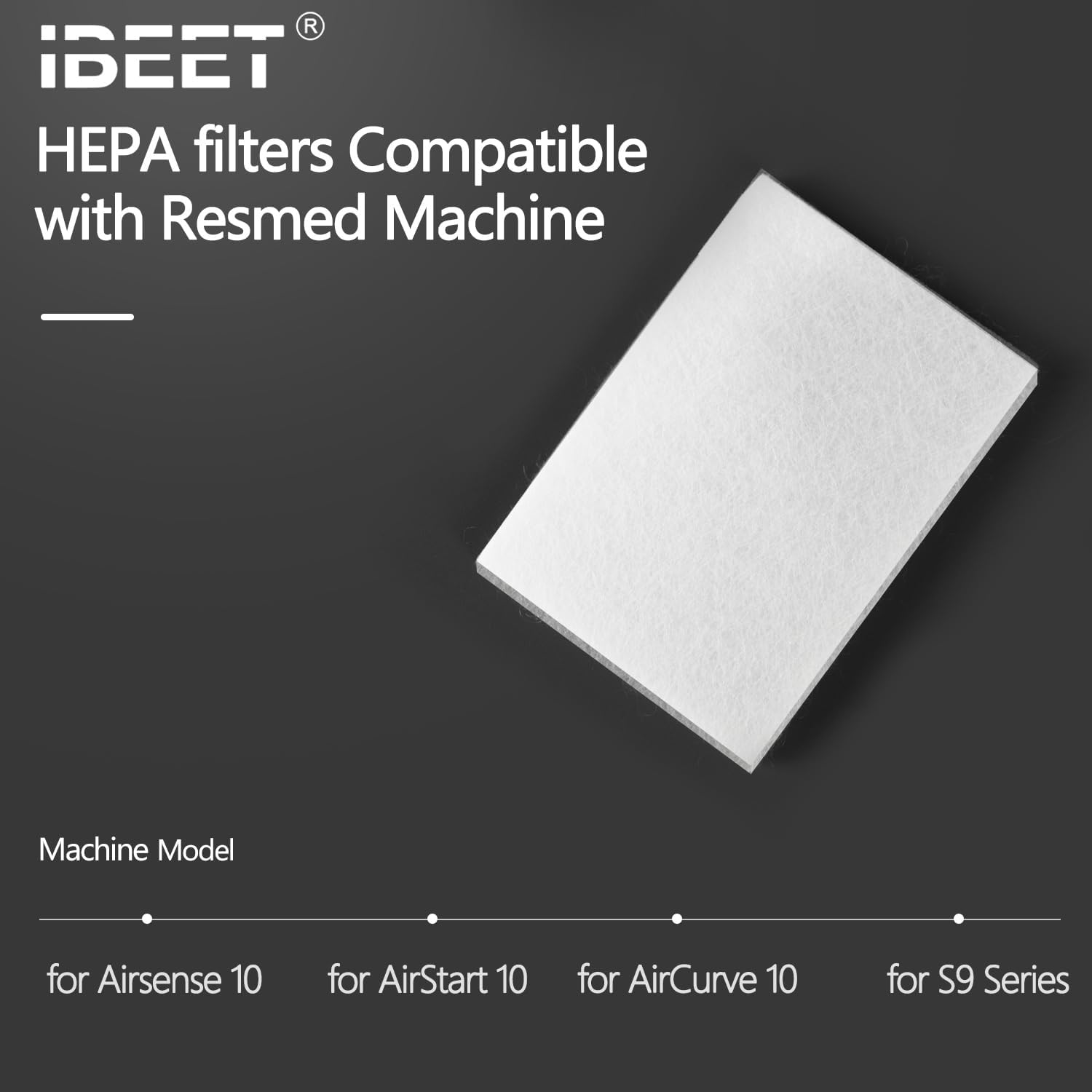 44PCS CPAP Filters for Airsense 10, HEPA Filter for Airsense 10, IBEET Supplies Filters for RSM 10, S9/S10, HEPA Filters for S9 Airsense image number 1