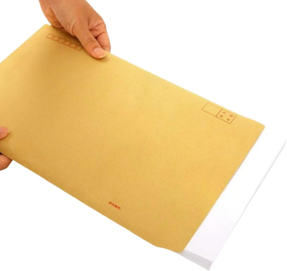 10 Pcs A4 Envelopes, Brown Kraft Catalog Envelopes, Mailing Envelopes, Kraft Paper Bags, Large Envelopes, Letter Envelopes for Organizing, Storage,Receipt, Home, Office image number 3