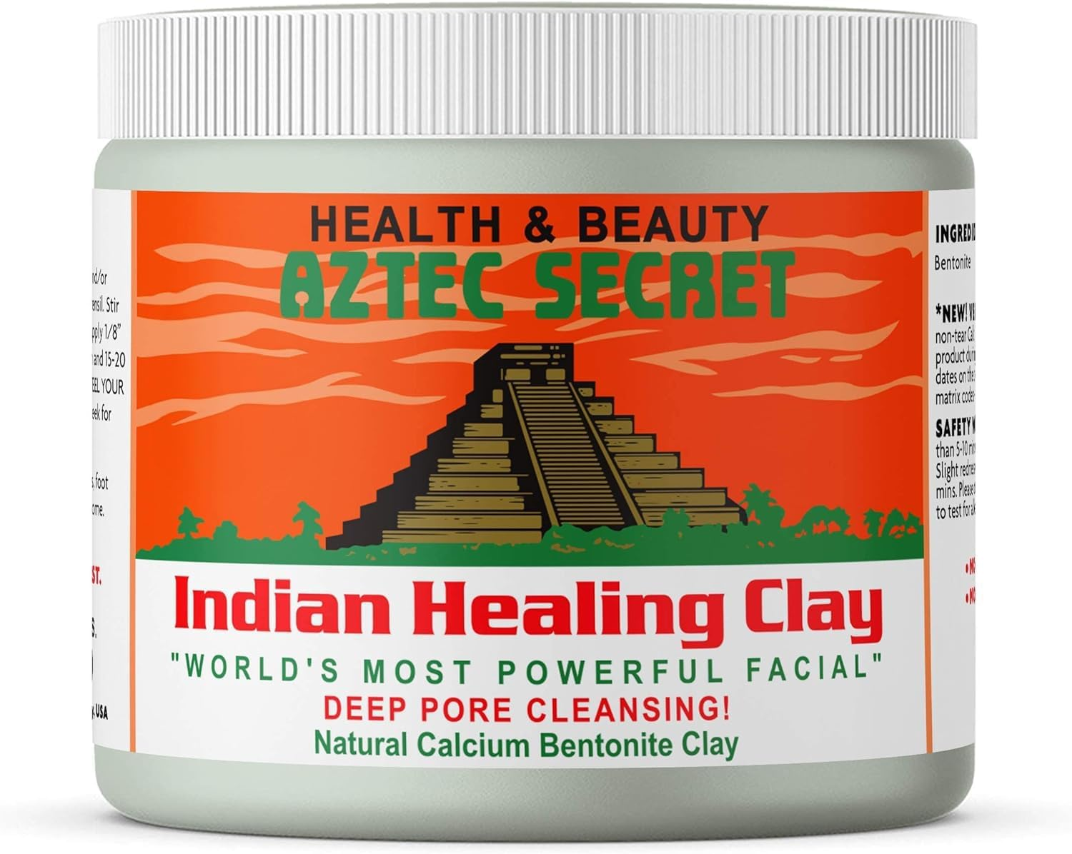 Aztec Secret Indian Clay Mask, 1Lb - Official US Release - World'S Most Powerful Facial - Great for Blackheads, Detox Face Mask, Pore Minimiser, Deep Pore Cleanser, Natural Bentonite Clay image number 4
