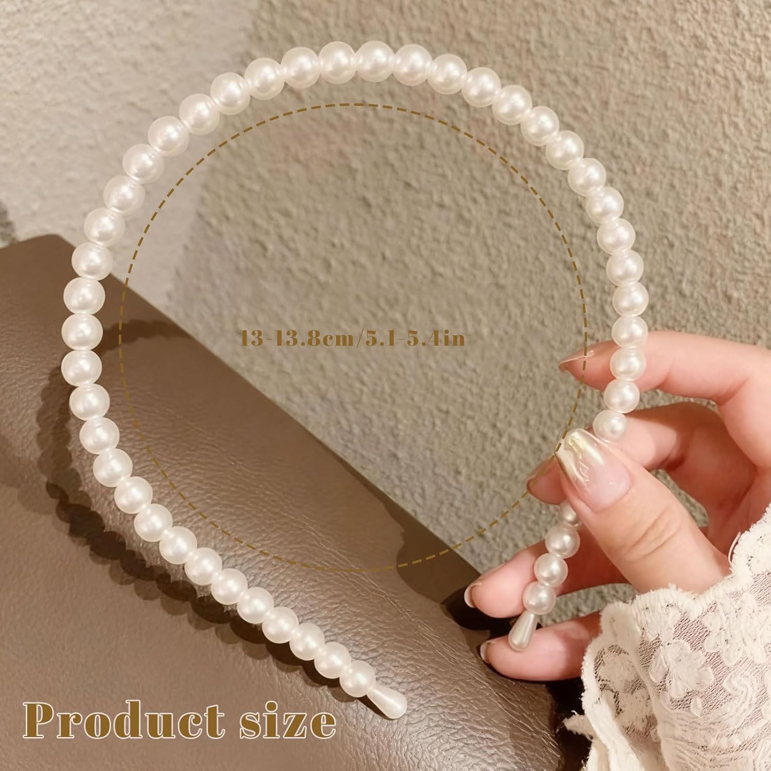 Xanthelle Haarreif Dirndl, 6 Pieces Pearl Women, Traditional Headband & Accessories, White Imitation Pearl Headbands for Weddings, Stylish Hair Ornaments image number 1