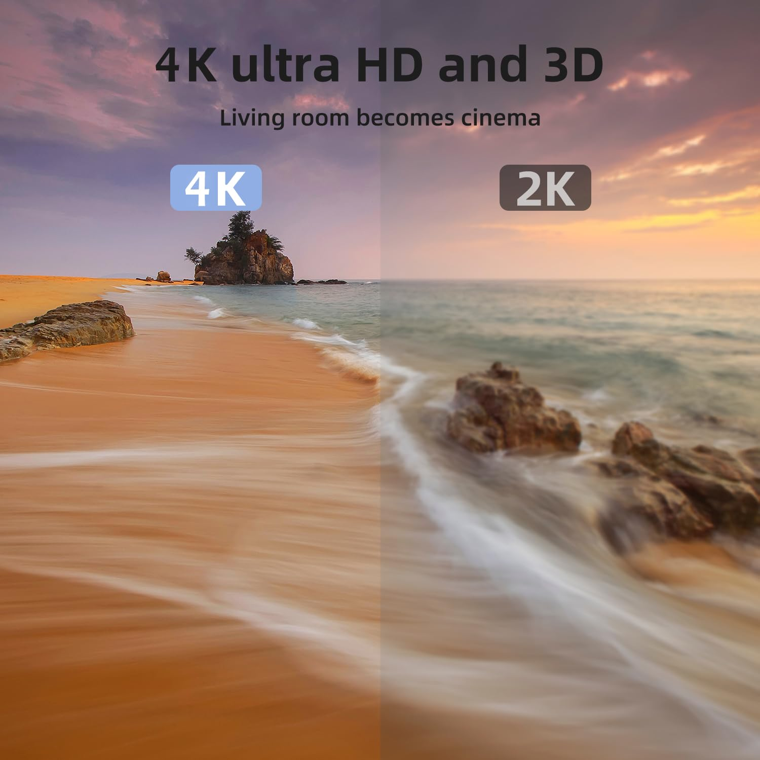 Looyotul 4K Hdmi Cable 10M High Speed HDMI Cable 4K@60HZ 3D ARC Gold Plated Connector Ethernet Audio Video Return HDMI Cord for UHD TV Monitor Laptop Xbox PS4/PS5 Roku TV Ect.(Silvery) image number 2