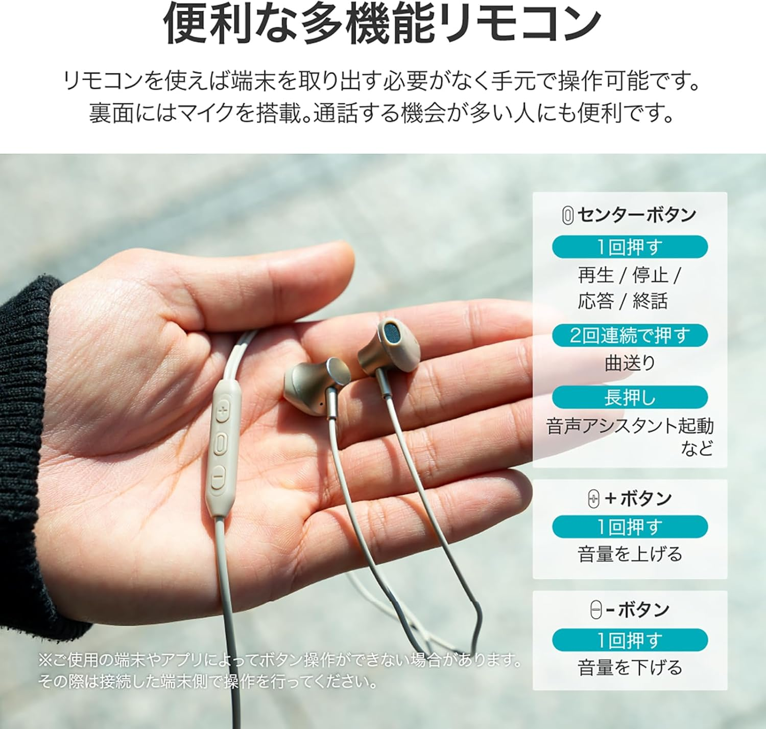 Leplus LN-TCEP01NV Type-C Earphones (With Volume/Microphone) In-Ear Type Polar Range Mellow Navy image number 1