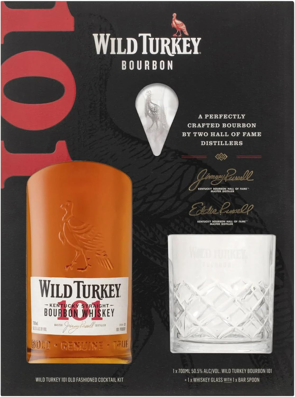 Wild Turkey 101 Bourbon Whiskey 700Ml Gift Pack