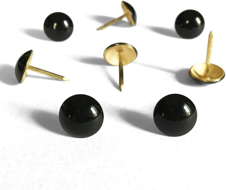 500Pcs a Lot: D11Mmxl17Mm Sofa Upholstery Tacks Wooden Furniture Decorative Tacks Hobnail Thumb Nails Home DIY Upholstery Nails, Black