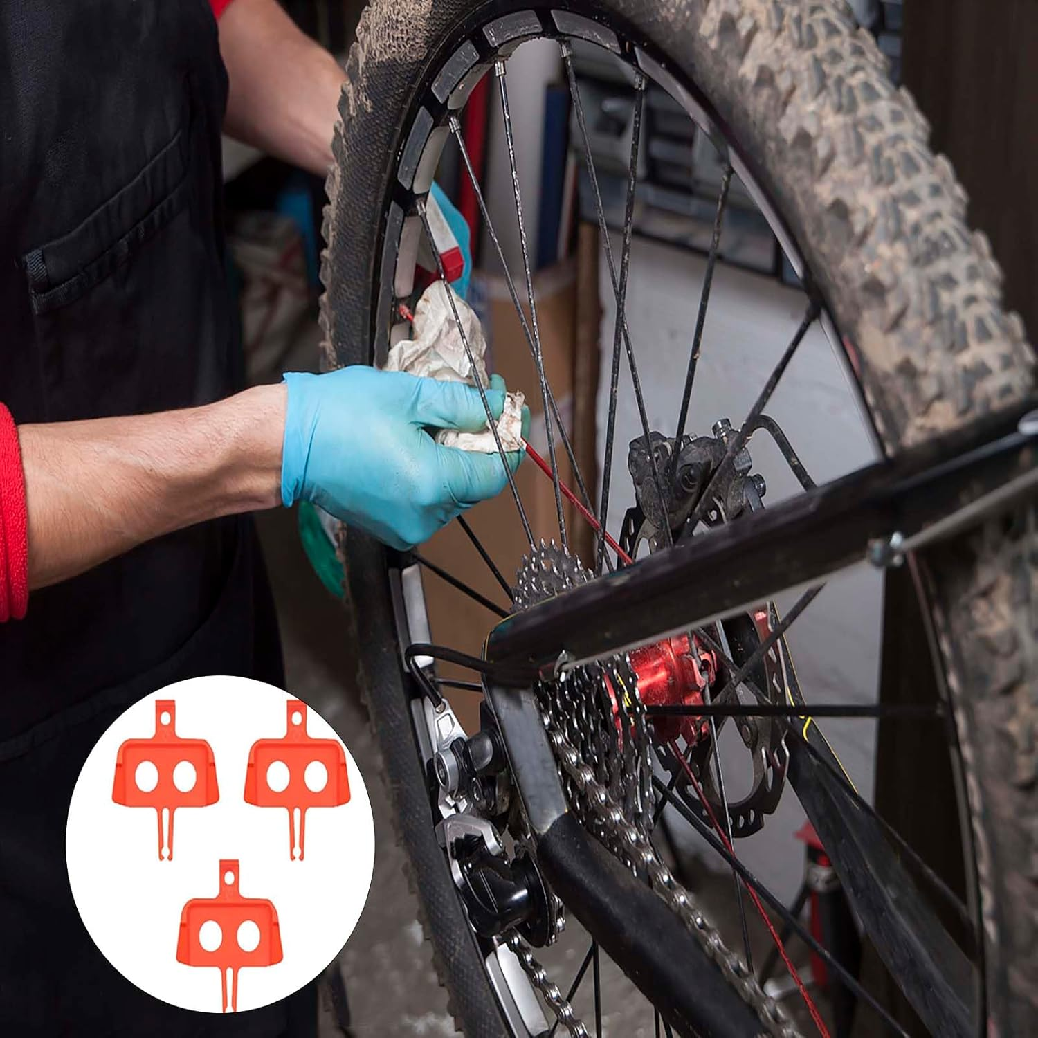 Dinghaole Bicycle Disc Brakes Spacers Pack of 10 &ndash; Disc Brake Bicycle Transport Lock for MTB &ndash; Spacer Disc Brakes &ndash; Bicycle Accessories image number 1