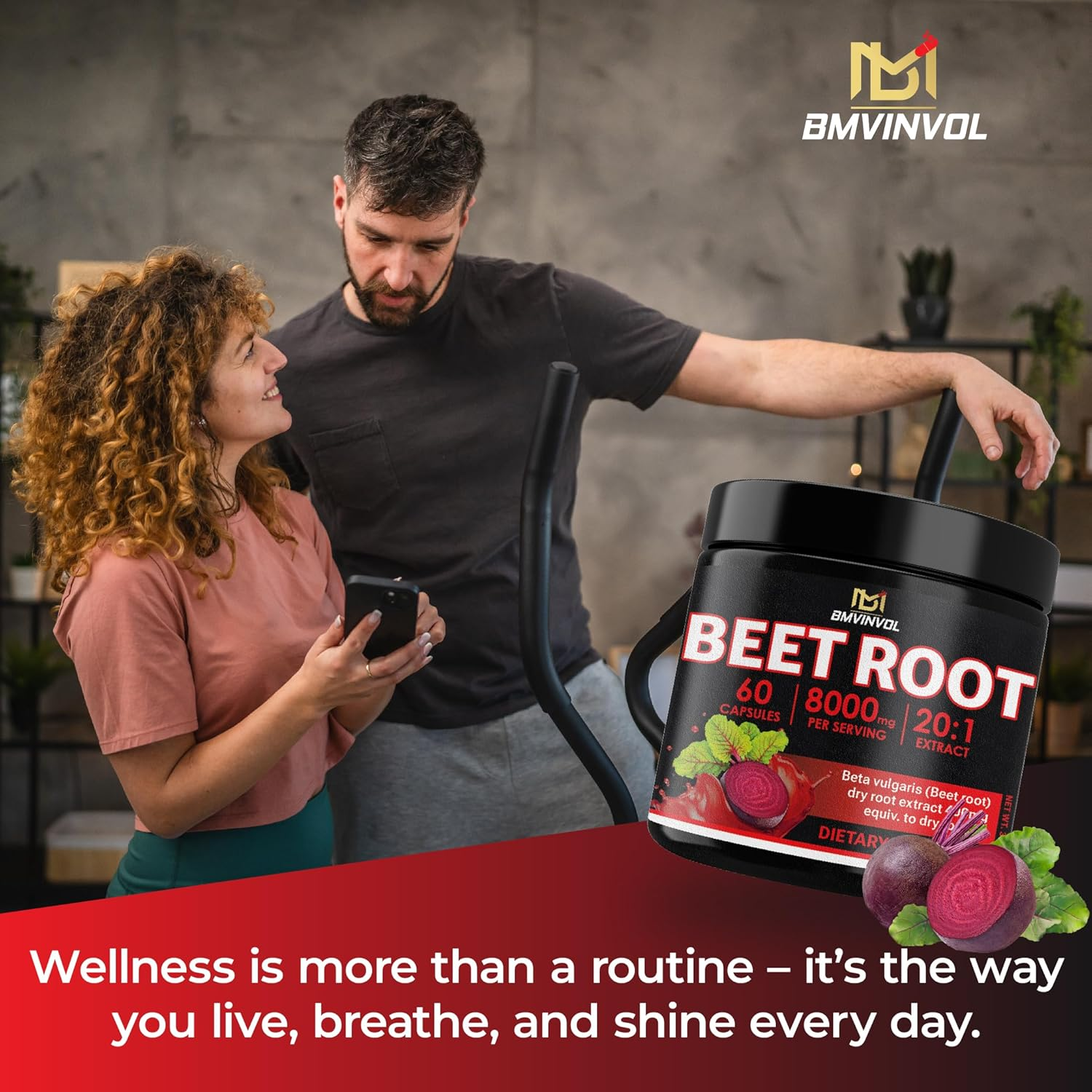 Beet Root 8000 Mg Strength 20:1 Extract | 60 Vegan Capsules | Non-Gmo | Gluten Free Formula | High Potency Herbal Extract Supplement image number 3