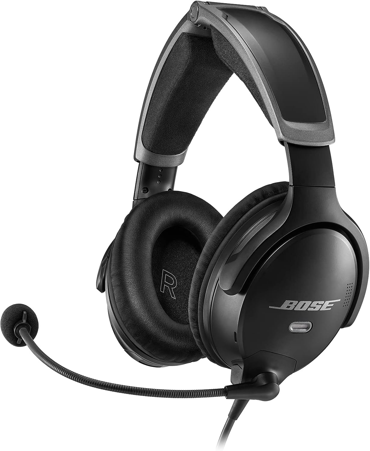 Bose A30 Aviation Headset, Noise Cancelling Pilot Headset with Adjustable ANR, Bluetooth and Lightweight Comfortable Design, Dual Plug, Black image number 6