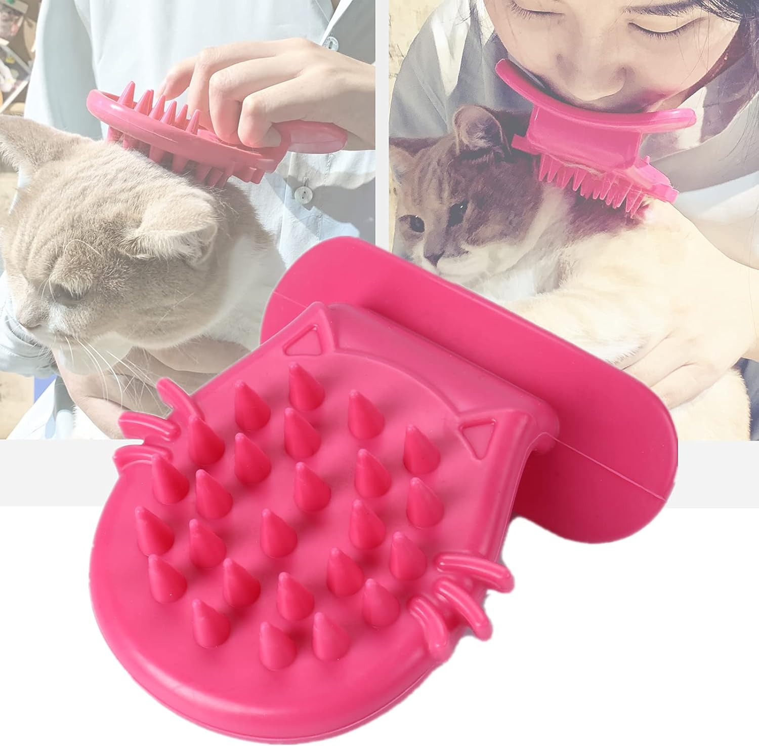 PETCYY Cat Brush for Shedding and Grooming - Soft Massage Tongue Brush, Licking like a Mama Cat to Comfort - Surprise Pet Gift